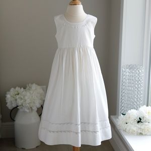 Strasburg Dress NWOT Ivory/White Cotton Lace size 7 Vacation Beach Portrait